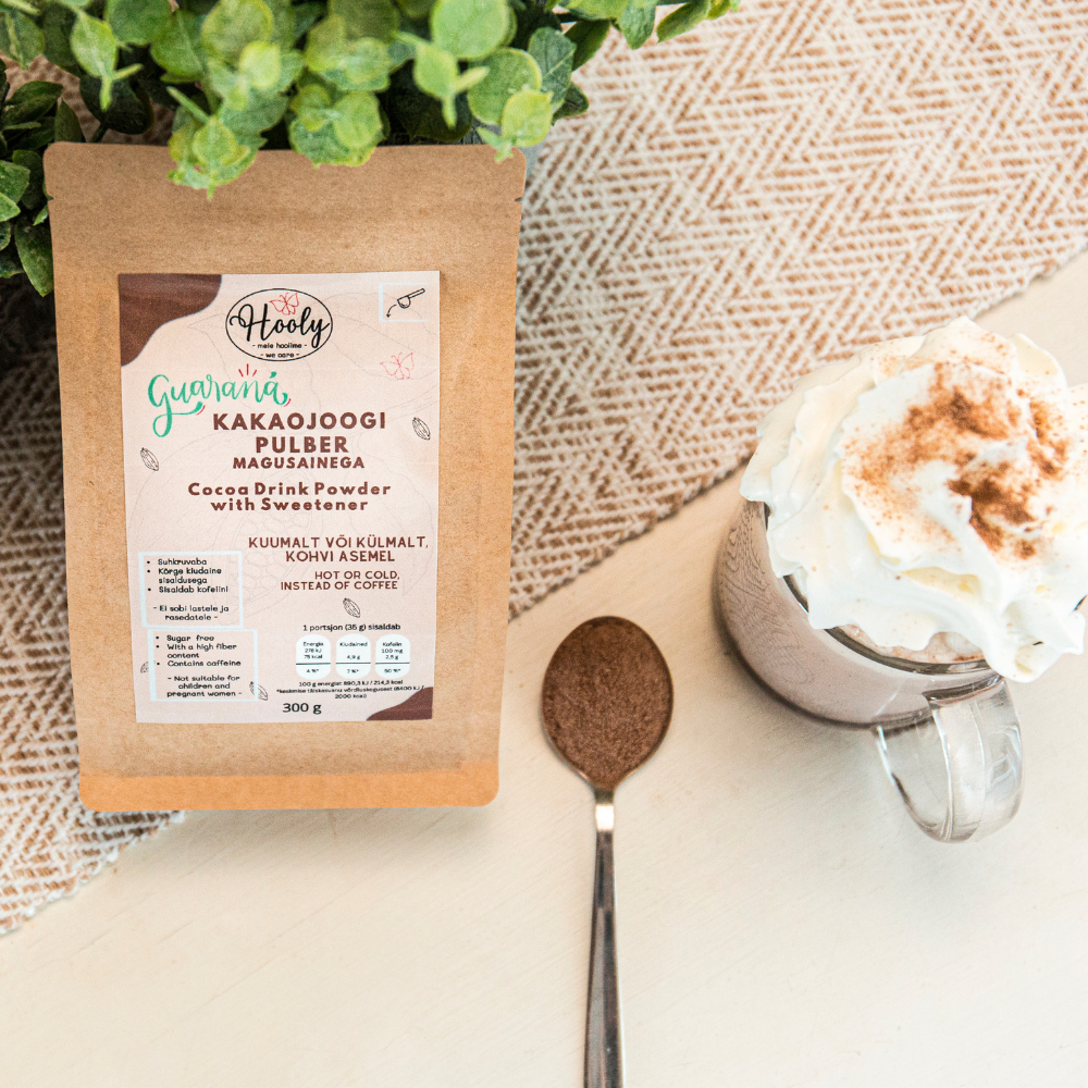 Kakao ja guaraana joogipulber magusainega 300 grammi - Image 3